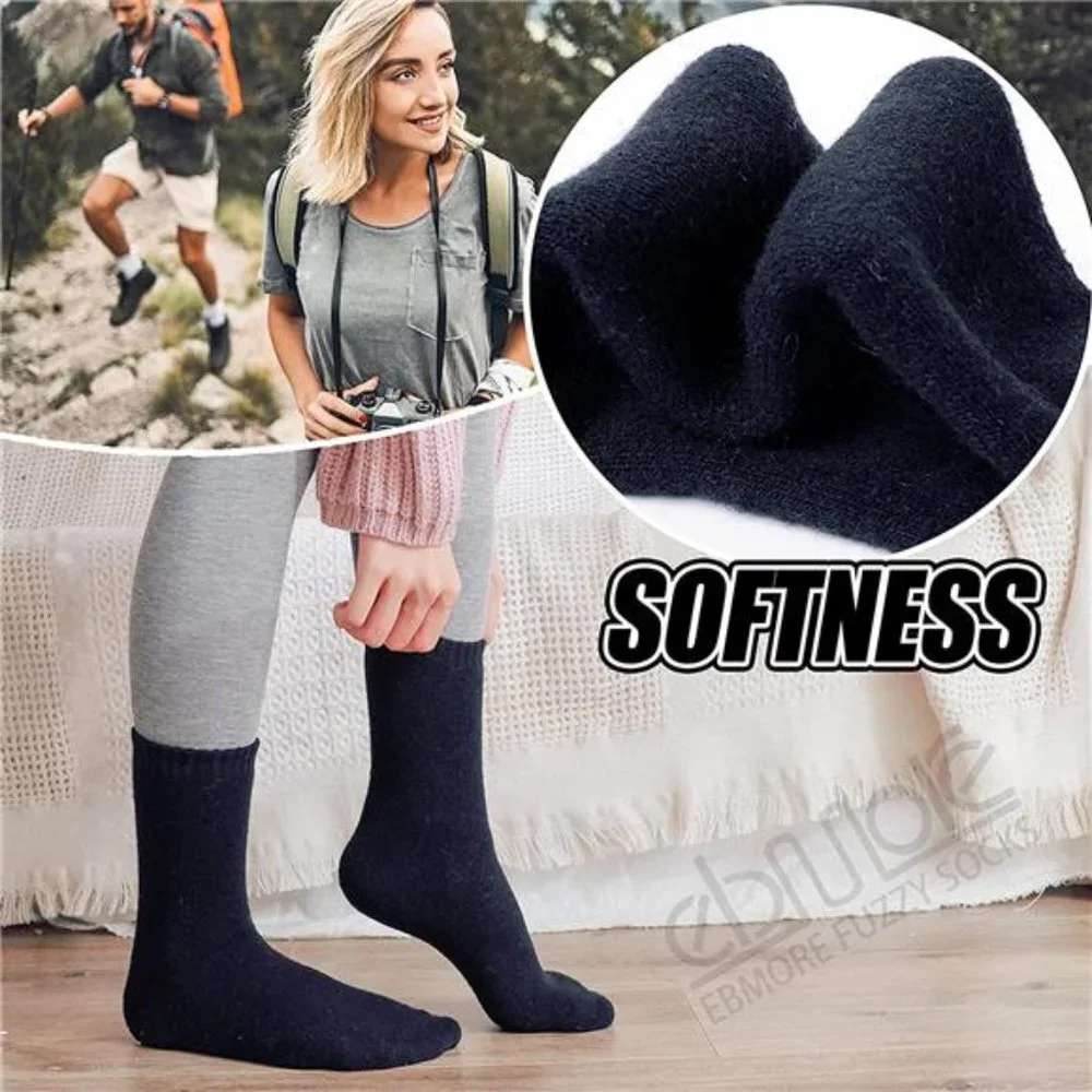 5 Pairs Women's Thermal Hiking Winter Boot Warm Thick Cozy Crew Comfy Socks